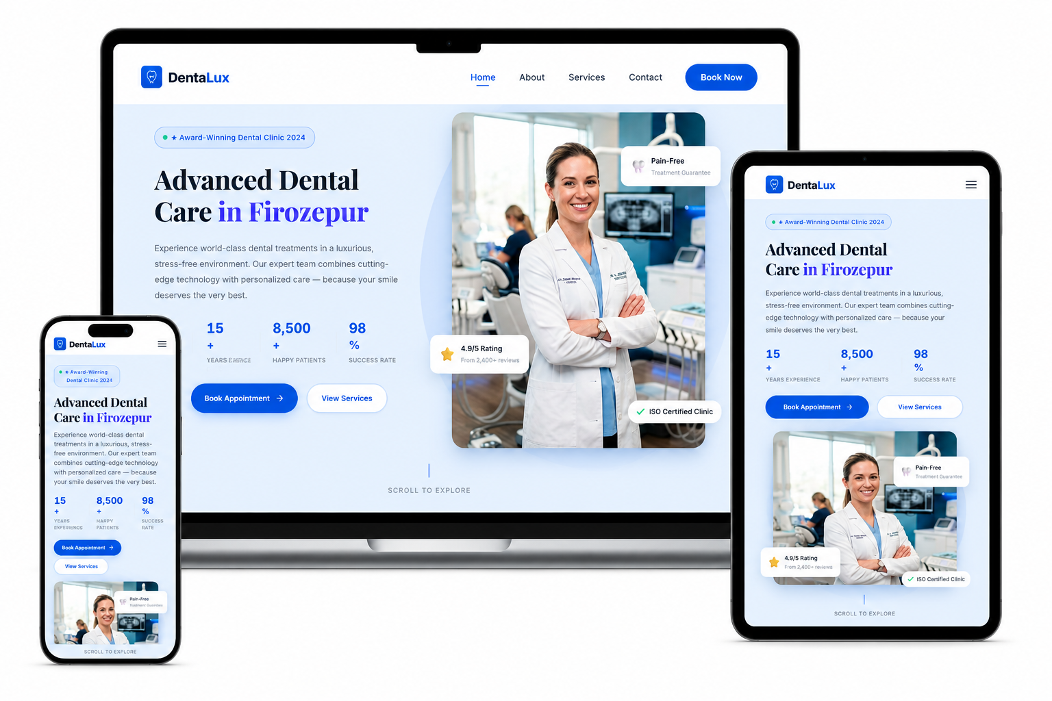 DentalLux — Dental Clinic Website