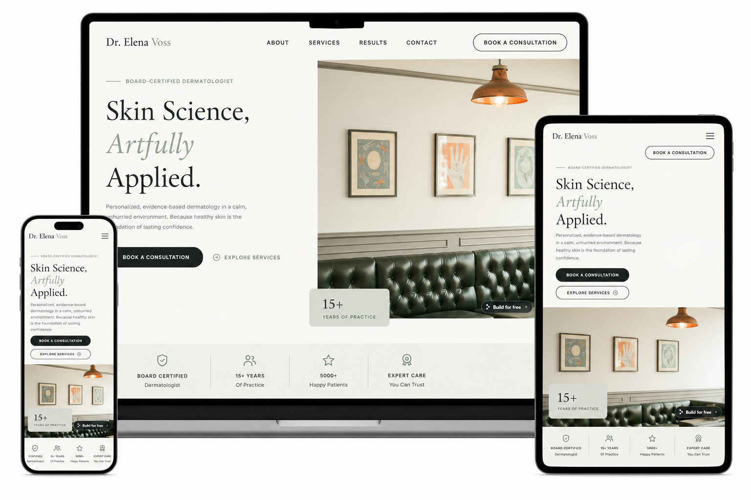 Premium Skin Clinic Website Design